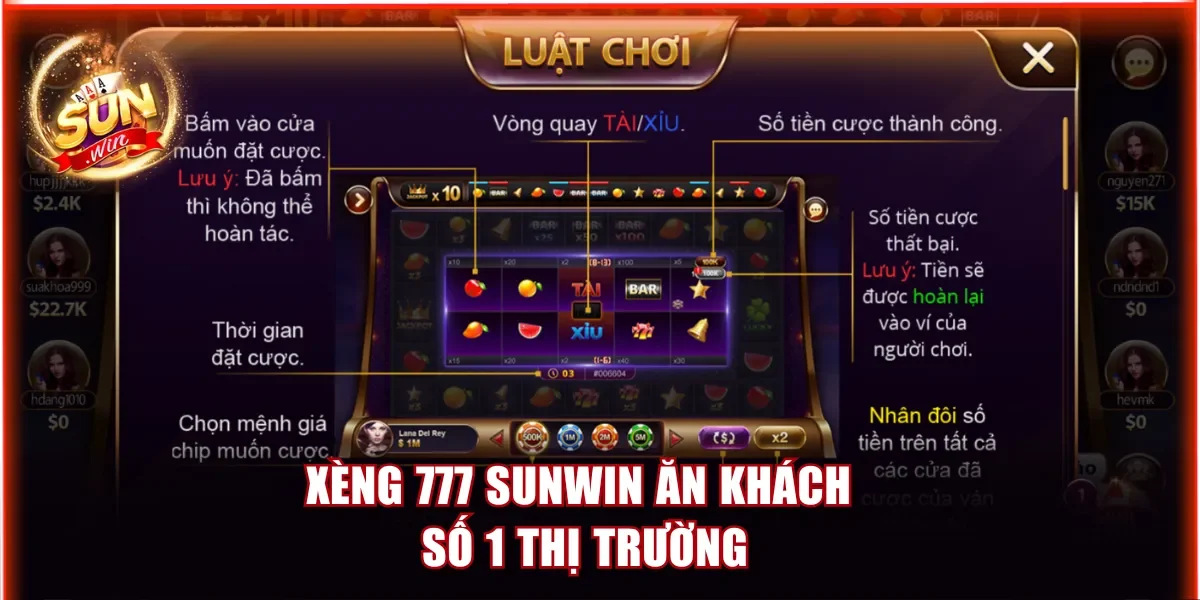 Xèng 777 Sunwin ăn khách số 1 thị trường