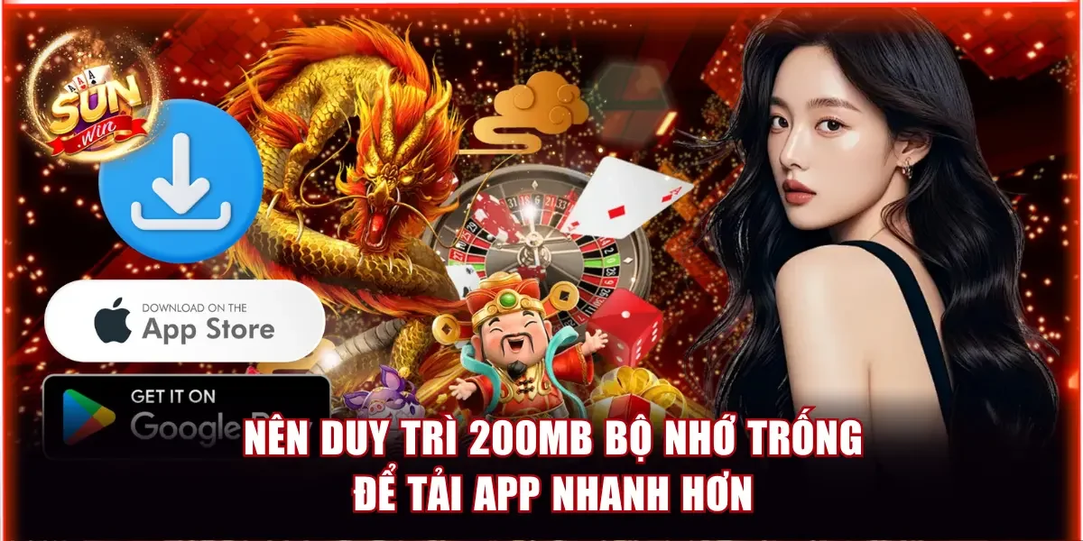 Nên duy trì 200MB bộ nhớ trống để tải app nhanh hơn